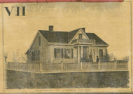 Residence of James S. Jamison - Cadiz, Ohio 1862 Old Town Map Custom Print - Harrison Co.