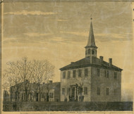 Public Buildings - Cadiz, Ohio 1862 Old Town Map Custom Print - Harrison Co.