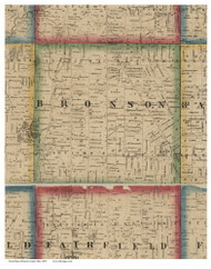 Bronson, Ohio 1859 Old Town Map Custom Print - Huron Co.