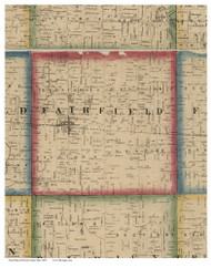 Fairfield, Ohio 1859 Old Town Map Custom Print - Huron Co.