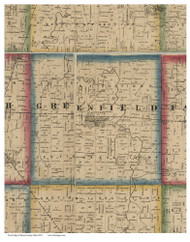 Greenfield, Ohio 1859 Old Town Map Custom Print - Huron Co.