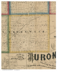 Greenwich, Ohio 1859 Old Town Map Custom Print - Huron Co.