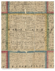 Hartland, Ohio 1859 Old Town Map Custom Print - Huron Co.