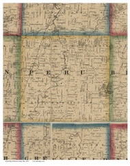 Peru, Ohio 1859 Old Town Map Custom Print - Huron Co.