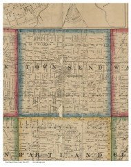 Townsend, Ohio 1859 Old Town Map Custom Print - Huron Co.