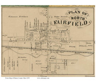 North Fairfield - Fairfield, Ohio 1859 Old Town Map Custom Print - Huron Co.