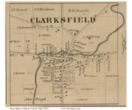 Clarksfield Village - Clarksfield, Ohio 1859 Old Town Map Custom Print - Huron Co.