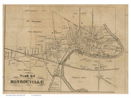 Monroeville - Ridgefield, Ohio 1859 Old Town Map Custom Print - Huron Co.