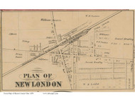 New London Village - New London, Ohio 1859 Old Town Map Custom Print - Huron Co.