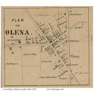 Olena - Bronson, Ohio 1859 Old Town Map Custom Print - Huron Co.