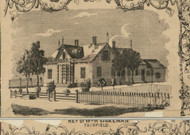 Res. of Wm. H. Wakeman - Fairfield, Ohio 1859 Old Town Map Custom Print - Huron Co.