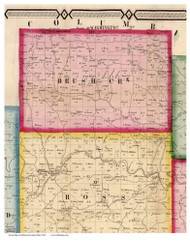 Brush Creek, Ohio 1856 Old Town Map Custom Print - Jefferson Co.