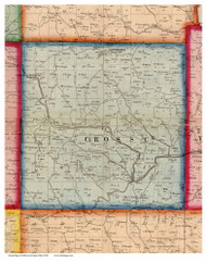 Cross Creek, Ohio 1856 Old Town Map Custom Print - Jefferson Co.