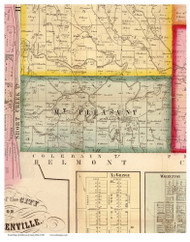 Mount Pleasant, Ohio 1856 Old Town Map Custom Print - Jefferson Co.
