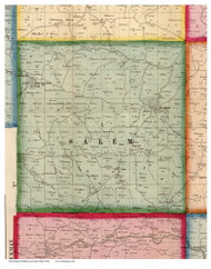 Salem, Ohio 1856 Old Town Map Custom Print - Jefferson Co.
