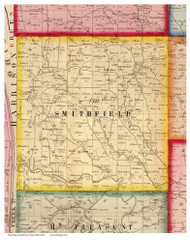 Smithfield, Ohio 1856 Old Town Map Custom Print - Jefferson Co.