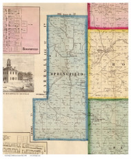 Springfield, Ohio 1856 Old Town Map Custom Print - Jefferson Co.