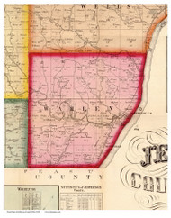 Warren, Ohio 1856 Old Town Map Custom Print - Jefferson Co.