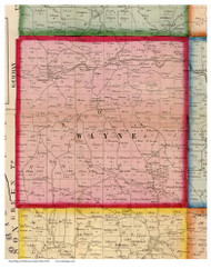 Wayne, Ohio 1856 Old Town Map Custom Print - Jefferson Co.