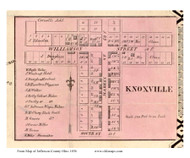 Knoxville - Knox, Ohio 1856 Old Town Map Custom Print - Jefferson Co.