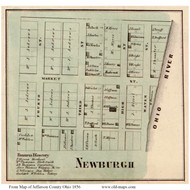 Newburgh - Knox, Ohio 1856 Old Town Map Custom Print - Jefferson Co.