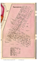 Smithfield Village - Smithfield, Ohio 1856 Old Town Map Custom Print - Jefferson Co.