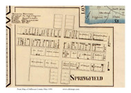 Springfield Village - Springfield, Ohio 1856 Old Town Map Custom Print - Jefferson Co.