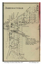 Amherstville - Amherst, Ohio 1857 Old Town Map Custom Print - Lorain Co.