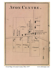 Avon Centre - Avon, Ohio 1857 Old Town Map Custom Print - Lorain Co.