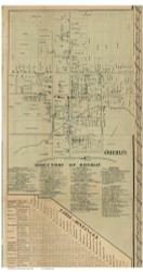 Oberlin - Russia, Ohio 1857 Old Town Map Custom Print - Lorain Co.