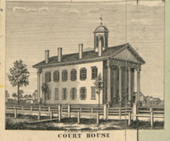 Court House - Lorain Co., Ohio 1857 Old Town Map Custom Print - Lorain Co.