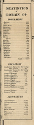 County Statistics - Lorain Co., Ohio 1857 Old Town Map Custom Print - Lorain Co.