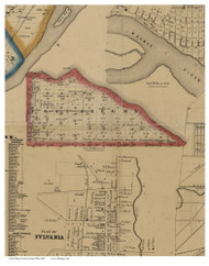 East Oregon, Ohio 1861 Old Town Map Custom Print - Lucas Co.