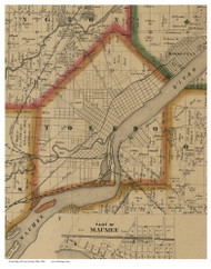 Toledo, Ohio 1861 Old Town Map Custom Print - Lucas Co.