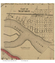 Maumee (Partial) - Waynesfield, Ohio 1861 Old Town Map Custom Print - Lucas Co.