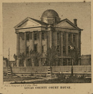 Lucas County Court House - Lucas Co., Ohio 1861 Old Town Map Custom Print - Lucas Co.