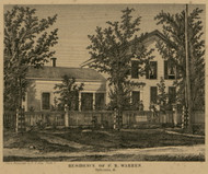 Residence of F.R. Warren - Sylvania, Ohio 1861 Old Town Map Custom Print - Lucas Co.