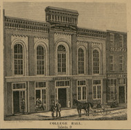 College Hall - Toledo, Ohio 1861 Old Town Map Custom Print - Lucas Co.