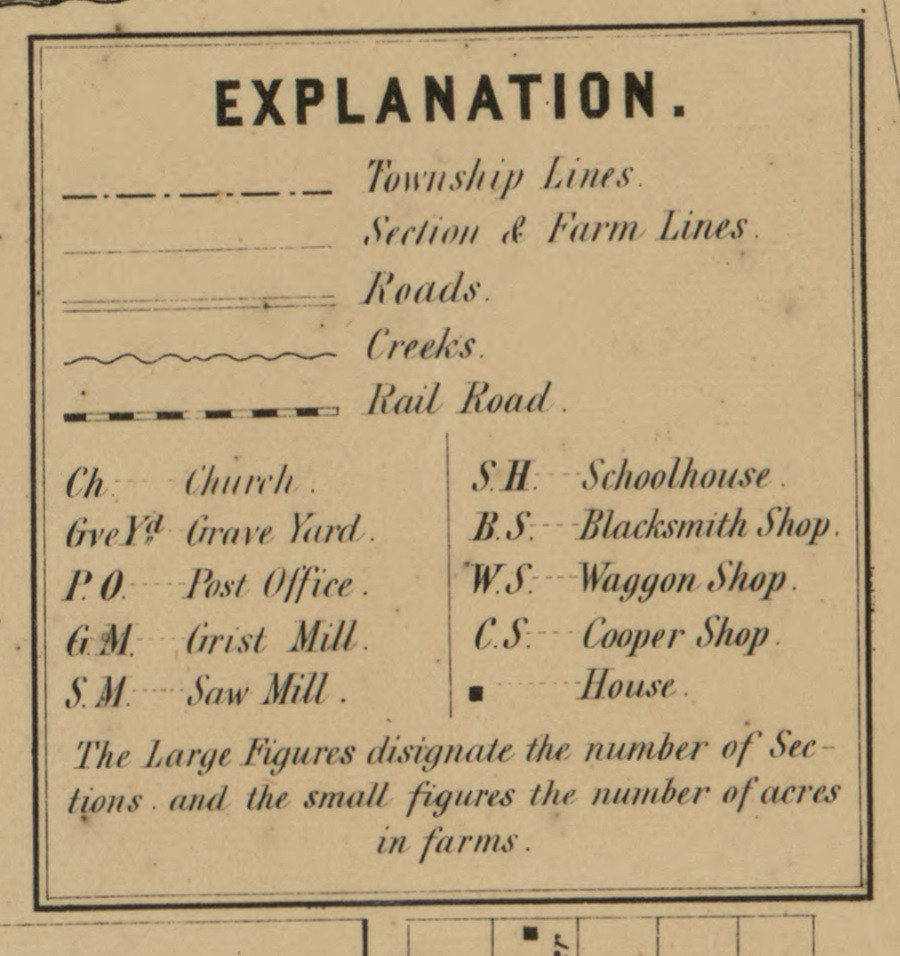 Map Key Lucas Co., Ohio 1861 Old Town Map Custom Print Lucas Co