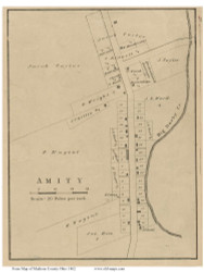 Amity - Canaan, Ohio 1862 Old Town Map Custom Print - Madison Co.