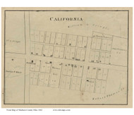 California - Fairfield, Ohio 1862 Old Town Map Custom Print - Madison Co.