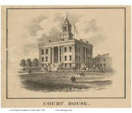 Court House - Madison Co., Ohio 1862 Old Town Map Custom Print - Madison Co.