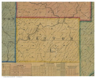 Benton, Ohio 1869 Old Town Map Custom Print - Monroe Co.
