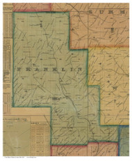 Franklin, Ohio 1869 Old Town Map Custom Print - Monroe Co.