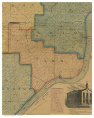 Lee, Ohio 1869 Old Town Map Custom Print - Monroe Co.