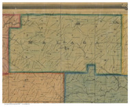 Malaga, Ohio 1869 Old Town Map Custom Print - Monroe Co.