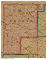 Seneca, Ohio 1869 Old Town Map Custom Print - Monroe Co.