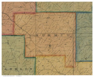 Summit, Ohio 1869 Old Town Map Custom Print - Monroe Co.