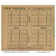 New Castle - Green, Ohio 1869 Old Town Map Custom Print - Monroe Co.