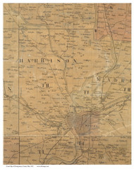 Harrison, Ohio 1851 Old Town Map Custom Print - Montgomery Co.